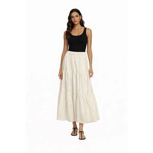 New NWT Xirena Angeline Size Large Midi Tiered Skirt Crisp Cotton Pockets